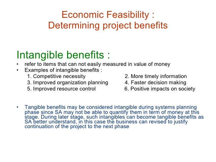 tangible benefits examples